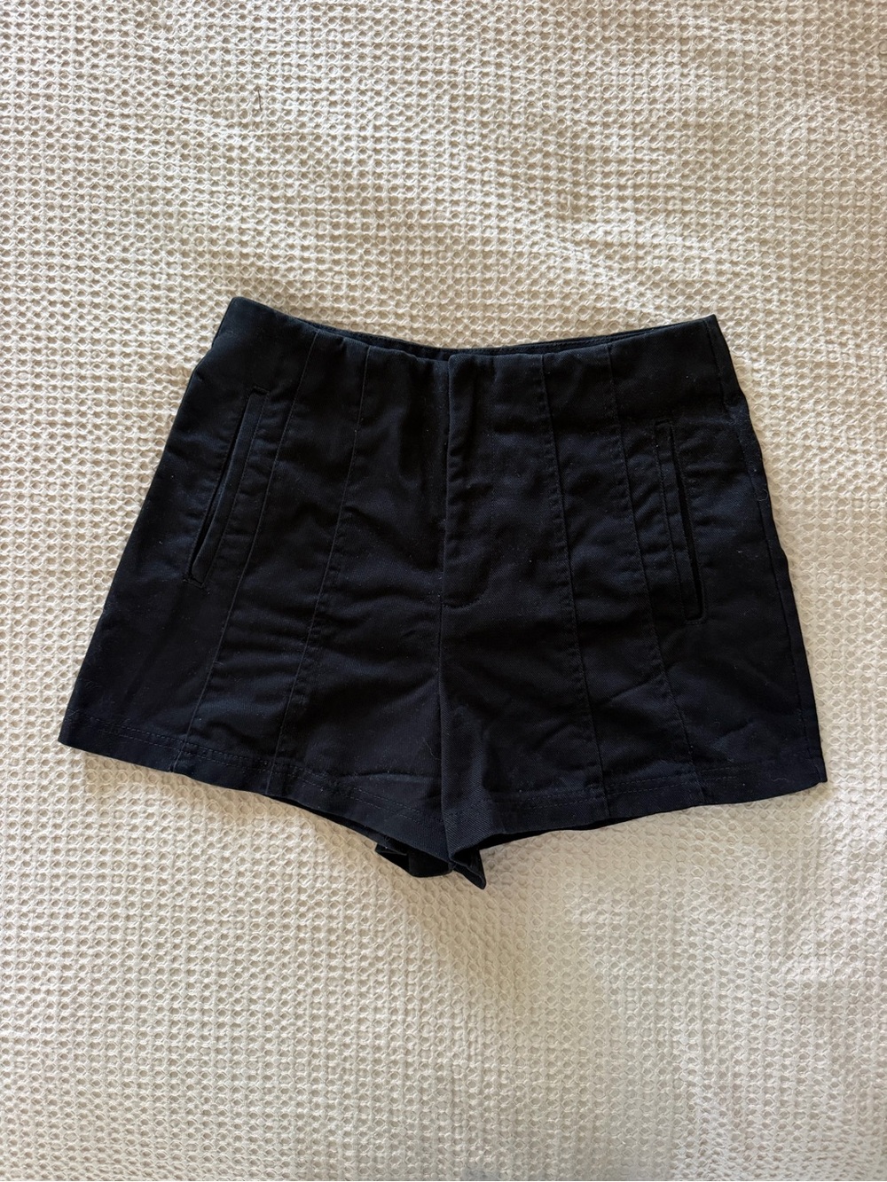 Zara Black Women's High-Waist Tailored Shorts
